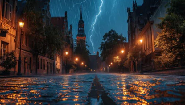 Lightning storm causing power outage in city