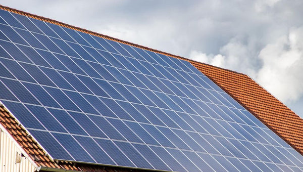 solar panels on roof