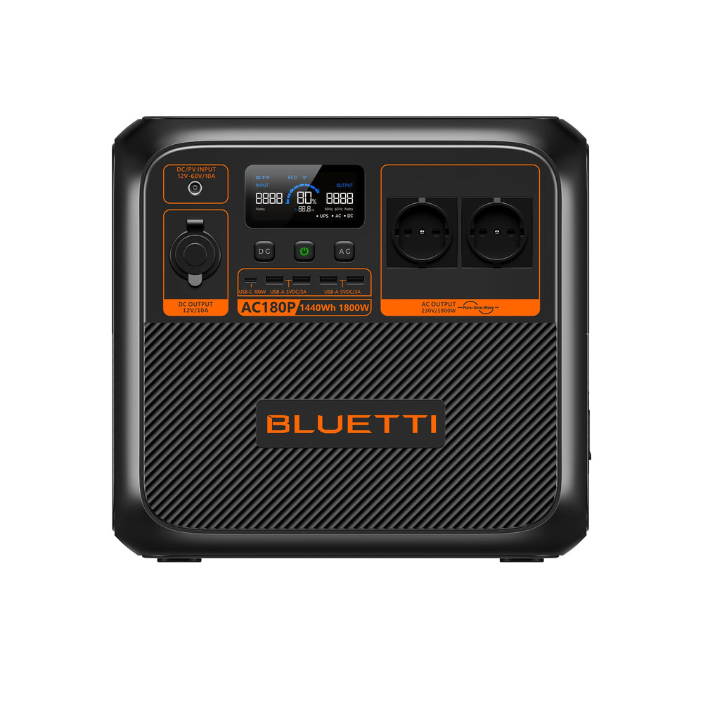 BLUETTI AC180P draagbare zonne-energiecentrale | 1800W 1440Wh