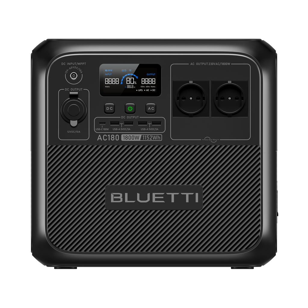 BLUETTI AC180 Портативна Електростанція | 1800 Вт 1152 Вт·год