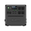 A BLUETTI AC240+B210 power station with a digital display, multiple ports and buttons on the front panel, and a textured black finish.