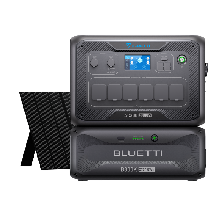 Bluetti AC300+B300K+350W Solar Generator Kit