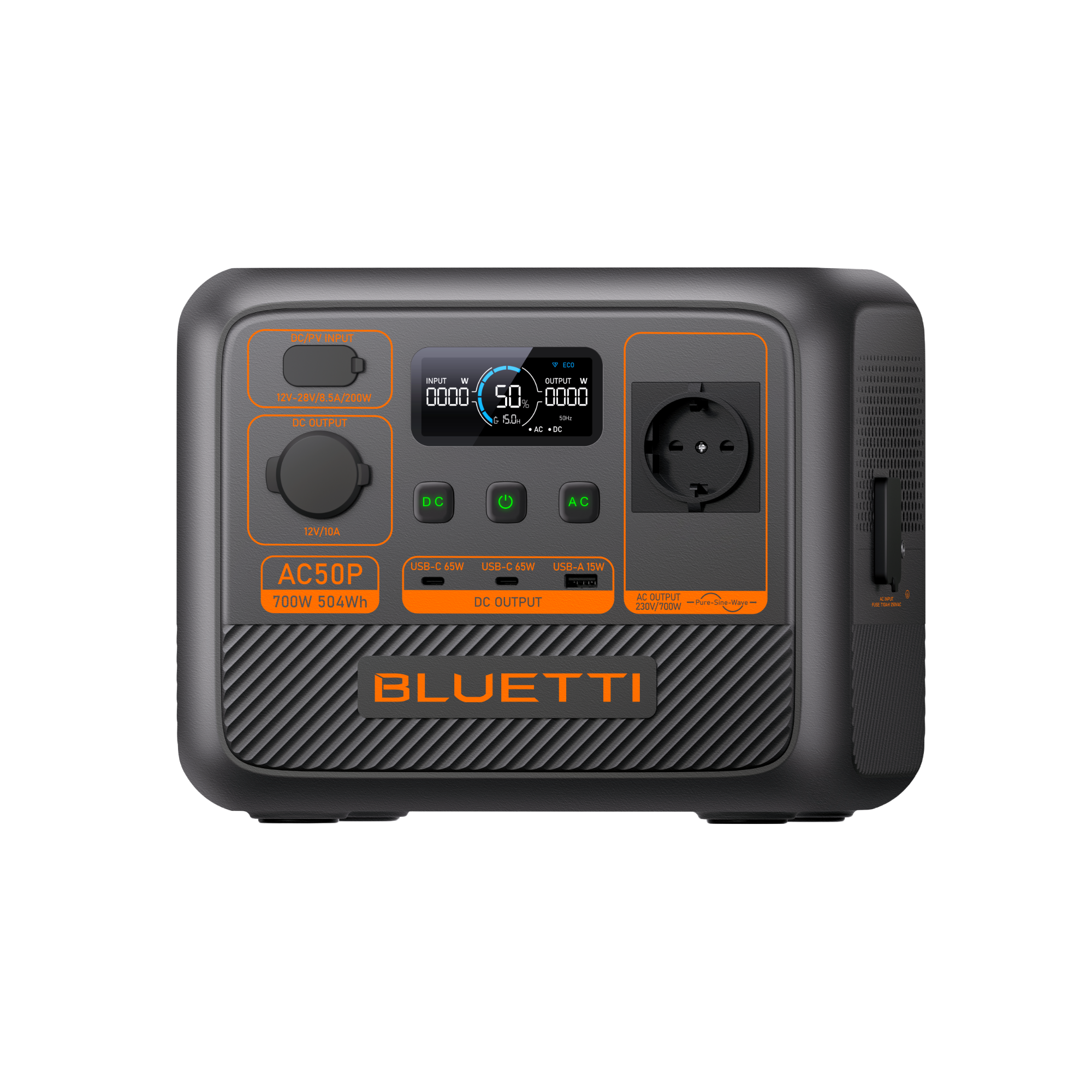 BLUETTI AC50P incarcare solara pass-through