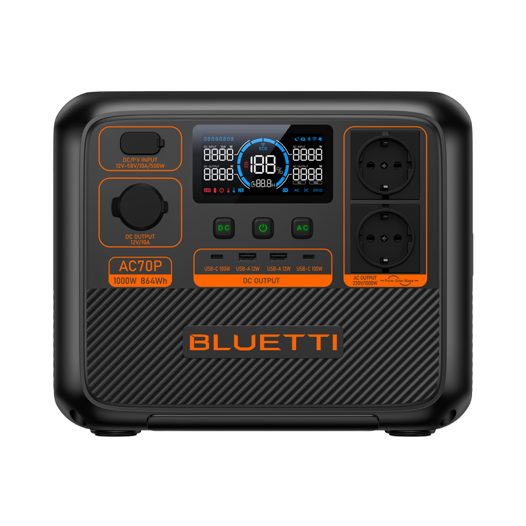 Przenośna elektrownia BLUETTI AC70P | 1000 W 864 Wh