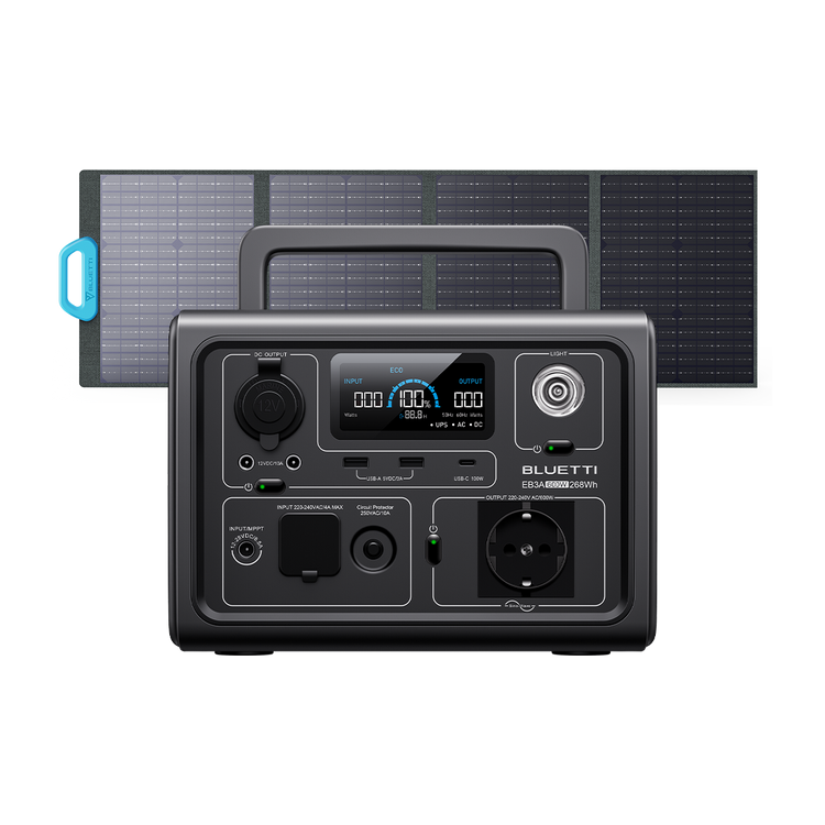 Bluetti EB3A+120W Solar Generator Kit