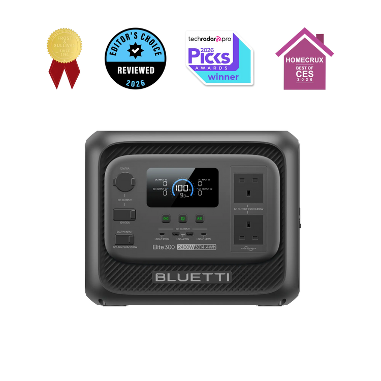 BLUETTI Elite 300 Portable Power Station | 2,400W 3,014.4Wh | UK Plug