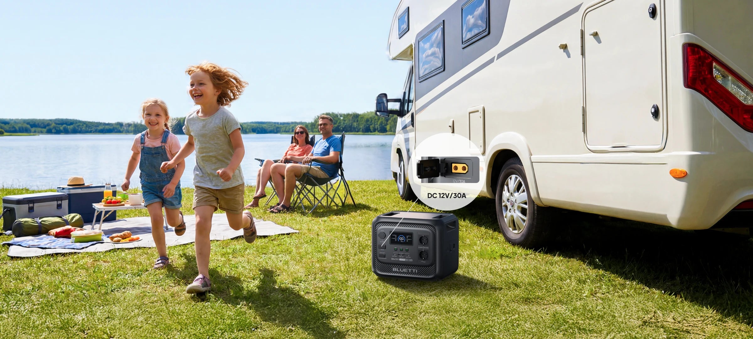 Special 12 V/30 A Port for RV Travel