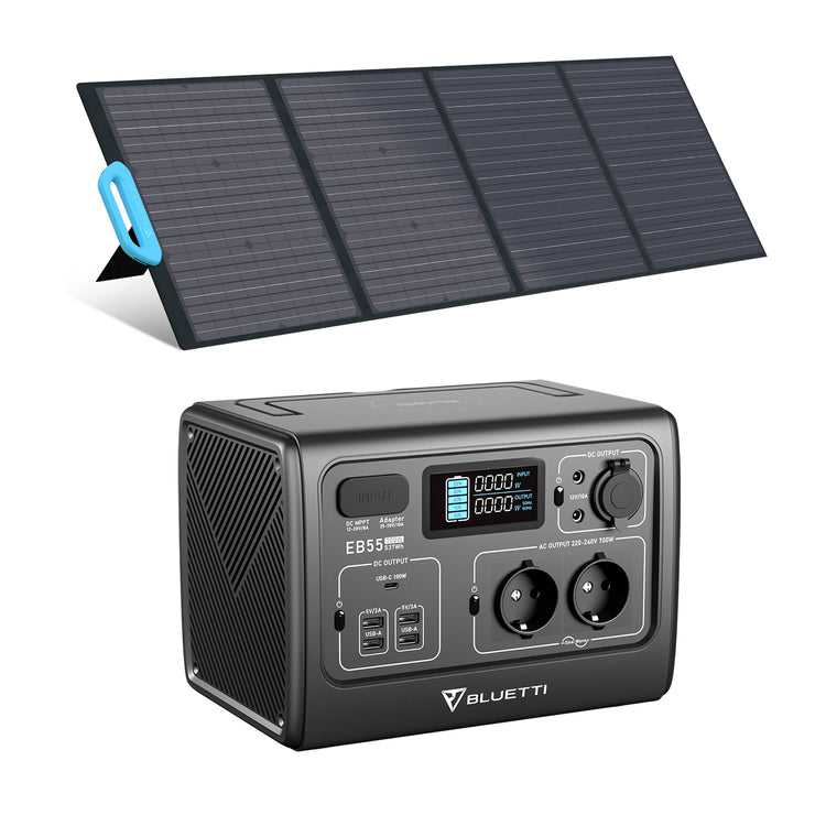 Bluetti EB55+120W Solar Generator Kit